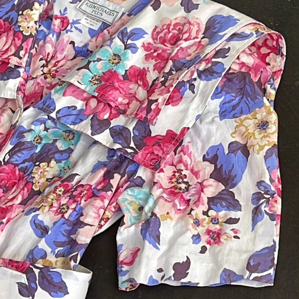 Vintage Cottagecore Floral Button Front Dress